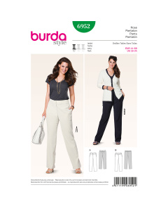 Burda patroon 6952 broek. Maat: 44-60 - STUK