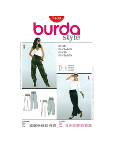 Burda patroon 7400 broek. Maat: 34-60 - STUK