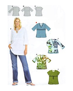 Burda patroon 8100 tuniek. Maat: 44-58 - STUK