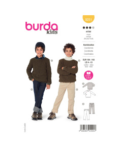 Burda naaipatroon 9251 geel - maat 104-140 - STUK