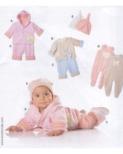 Burda patroon 9636 combinatie. Maat: 56-80 - STUK