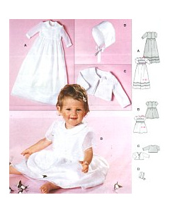 Burda patroon 9804 doopjurk. Maat: 62-86 - STUK