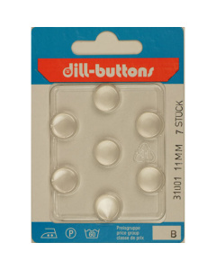 Dill 007.31001 Transparante knopen achtersteek 11 mm - Kaart