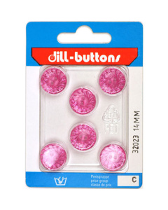 Dill 007.32023 Transparante knopen 2 gaats 14 mm - Kaart
