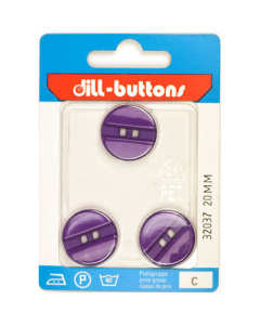 Dill 007.32037 Unigekleurde knopen 2 gaats 20 mm - Kaart