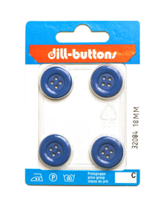 Dill 007.32084 Unigekleurde knopen 4 gaats 18 mm - Kaart
