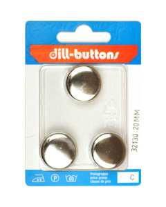 Dill 007.32130 Metalen knopen achtersteek 20 mm - Kaart
