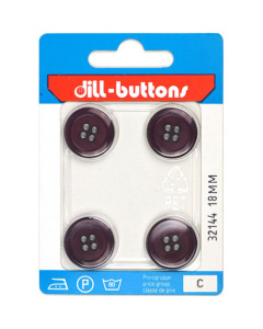 Dill 007.32144 Unigekleurde knopen 4 gaats 18 mm - Kaart
