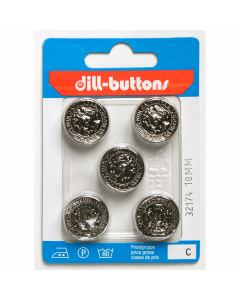 Dill 007.32174 Knopen achtersteek 18 mm - Kaart