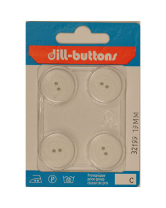 Dill 007.32199 Unigekleurde knopen 2 gaats 19 mm - Kaart
