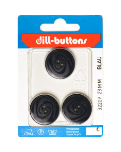 Dill 007.32209 Unigekleurde knopen 2 gaats 23 mm - Kaart