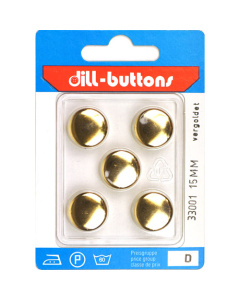 Dill 007.33001 Metalen knopen achtersteek 15 mm - Kaart