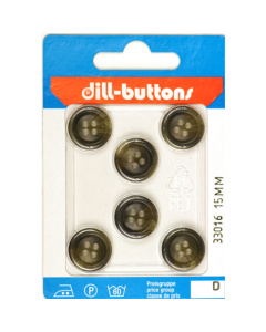 Dill 007.33016 Gemeleerde blazer knopen 4 gaats 15 mm - Kaart