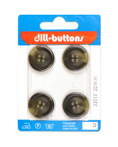 Dill 007.33017 Gemeleerde blazer knopen 4 gaats 20 mm - Kaart