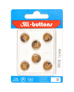 Dill 007.33018 Gemeleerde blazer knopen 4 gaats 11 mm - Kaart