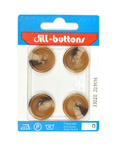 Dill 007.33020 Gemeleerde blazer knopen 4 gaats 20 mm - Kaart