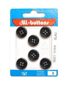 Dill 007.33021 Unigekleurde knopen 4 gaats 15 mm - Kaart