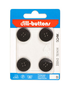 Dill 007.33040 Unigekleurde knopen 4 gaats 18 mm - Kaart