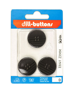 Dill 007.33041 Unigekleurde knopen 4 gaats 23 mm - Kaart