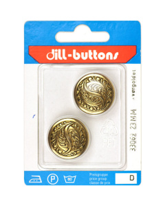 Dill 007.33069 Metalen knopen achtersteek 23 mm - Kaart