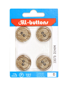 Dill 007.33073 Houten knopen 2 gaats 20 mm - Kaart