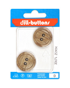 Dill 007.33074 Houten knopen 2 gaats 25 mm - Kaart