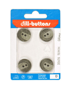 Dill 007.33076 Fashion knopen 2 gaats 18 mm - Kaart
