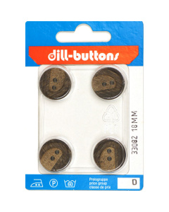 Dill 007.33082 Fashion knopen 2 gaats 18 mm - Kaart