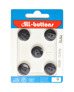 Dill 007.33084 Fashion knopen 2 gaats 15 mm - Kaart