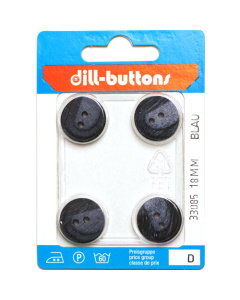 Dill 007.33085 Fashion knopen 2 gaats 18 mm - Kaart