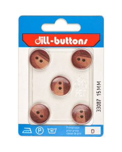 Dill 007.33087 Fashion knopen 2 gaats 15 mm - Kaart