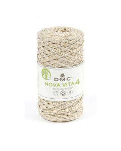 DMC 387 Nova Vita 4 Metallic Effect macrame garen 250 gram 200 mtr, recycled katoen - Kleur 03