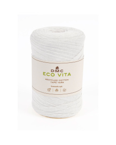 DMC 391 Eco Vita Tape Yarn 250 gram 120meter, recycled brei- en haakgaren - Kleur 01