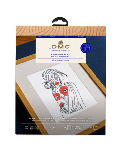 DMC TB202 Borduurpakket Portret met Klaprozen 17x28cm - STUK