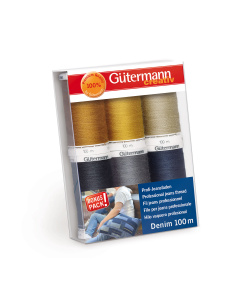 Gütermann 731144 Naaigarenset met 6 conen Denim 100 meter - Kleur 1