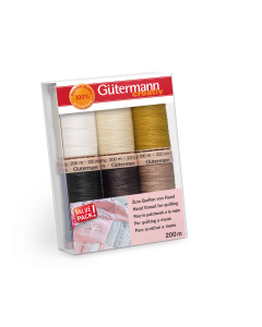 Gütermann 731190 Naaigarenset met 6 conen handquiltgaren 200 meter - Kleur 1