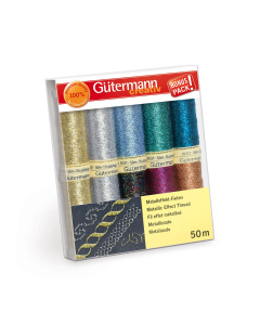 Gütermann 734007 Naaigarenset met 10 conen Metallic Effect W331 - Kleur 1