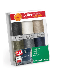 Gütermann 734528 Naaigarenset met 6 conen extra sterk naaigaren 100mtr - Kleur 1