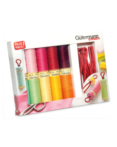 Gütermann 734565 Naaigarenset 10 conen allesnaaigaren + Bobbinclips - SET