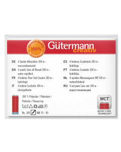 Gütermann 734027 Naaigarenset Water afstotend , 4 conen van 100 mtr in een set - Kleur 1
