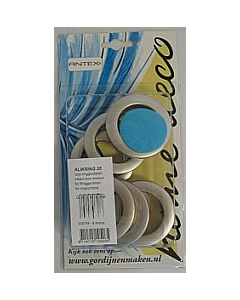 Antex 329759 Home Deco Klikring 35mm edelstaal 8 stuks - Kaart