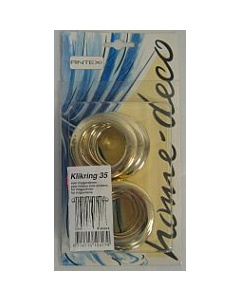 Antex 329761 Home Deco Klikring 35mm messing 8 stuks - Kaart
