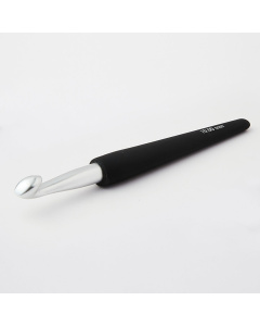 Knitpro 30863 Haaknaald staal met soft feel grip zwart 1mm - Kaart