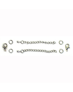 Kumihimo 045.1004 Kettinghanger platinum 12 mm - 2 stuks - Kaart