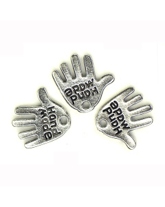 Kumihimo 045.1010 Sierhangers hand met tekst Handmade - 3 stuks - Kaart