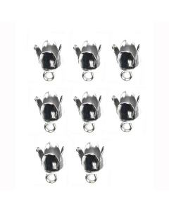 Kumihimo 045.1013 Eindkap sluiting platinum 6mm - 8 stuks - Kaart