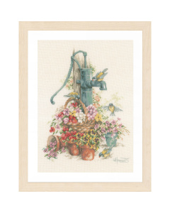 Lanarte PN-0007958 Borduurpakket telpatroon Aan de waterpomp ca. 29 x 39 cm - STUK
