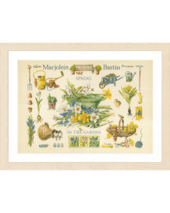 Lanarte PN-0007964 Borduurpakket telpatroon Lente in de tuin ca. 69 x 49 cm - STUK
