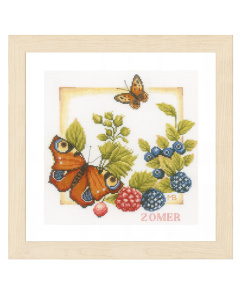 Lanarte PN-0162303 Borduurpakket telpatroon Zomer  ca. 25 x 25 cm - STUK