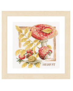 Lanarte PN-0162304 Borduurpakket telpatroon Herfst  ca. 25 x 25 cm - STUK